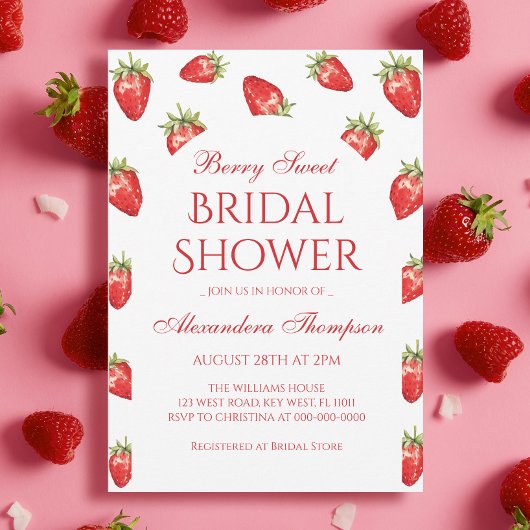 Liebe ist Berry Sweet Brautparty Einladung