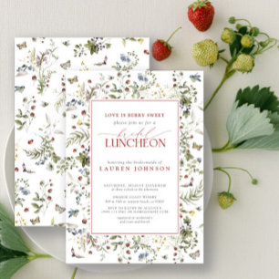 Liebe ist Berry Sweet Elegante Floral Bridal Lunch Einladung