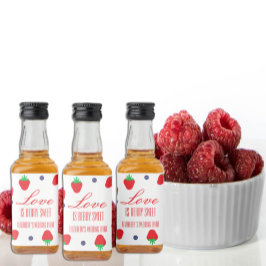 Liebe ist Berry Sweet Fruit Brautparty Alkoholflaschenetikett