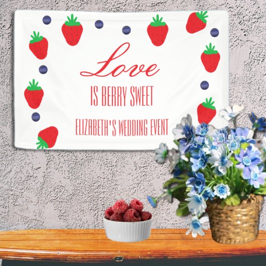 Liebe ist Berry Sweet Fruit Brautparty Banner