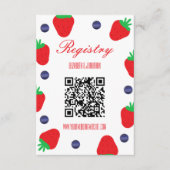 Liebe ist Berry Sweet Fruit Brautparty Begleitkarte (Vorderseite)