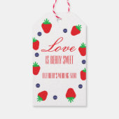 Liebe ist Berry Sweet Fruit Brautparty Geschenkanhänger (Rückseite)