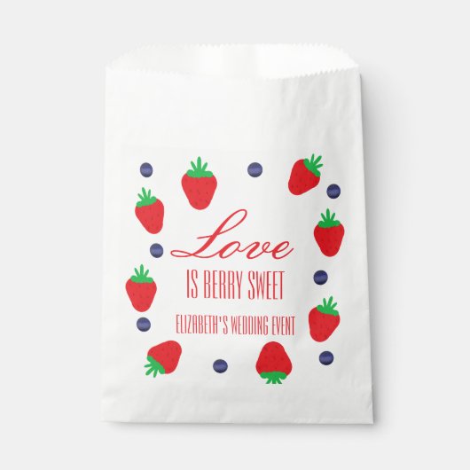 Liebe ist Berry Sweet Fruit Brautparty Geschenktütchen (Vorderseite)