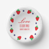 Liebe ist Berry Sweet Fruit Brautparty Pappteller (Vorderseite)