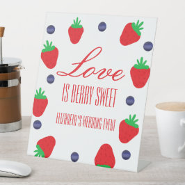 Liebe ist Berry Sweet Fruit Brautparty Sockelschild