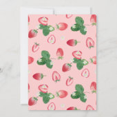 Liebe ist Berry Sweet Strawberry Brautparty Einladung (Rückseite)