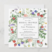 Liebe ist Berry Sweet Wildblume Brautparty Einladung (Vorderseite)