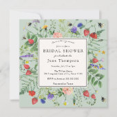 Liebe ist Berry Sweet Wildblume Brautparty Einladung (Vorderseite)