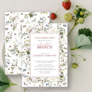 Liebe ist Berry Sweet Wildblume Red Bridal Brunch Einladung