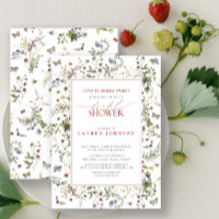 Liebe ist Berry Sweet Wildblume Rotes Brautparty