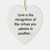 Liebe ist Bewunderung Keramikornament (Rechts)