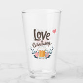 Liebe ist Bierbrauen Glas (Vorderseite)
