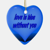 Liebe ist blau.... keramik ornament (Rechts)