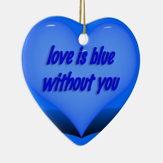 Liebe ist blau.... keramik ornament (Rechts)