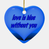 Liebe ist blau.... keramik ornament (Hinten)