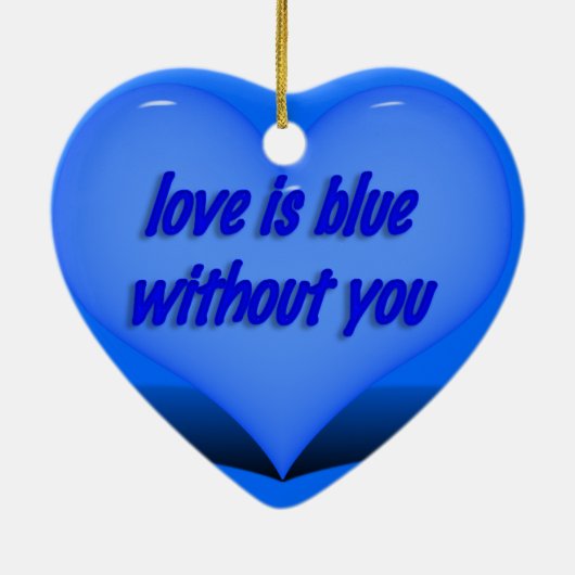 Liebe ist blau.... keramik ornament (Hinten)
