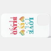Liebe ist Blind Braille Hearts Case-Mate iPhone Hülle (Rückseite / Rechts)