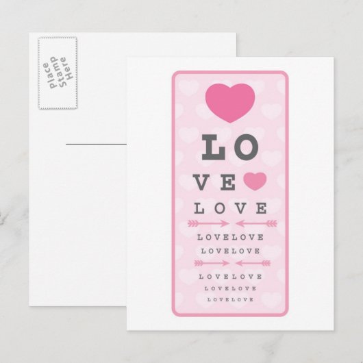 Liebe ist Blind Postkarte (Vorne/Hinten)