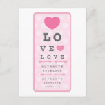 Liebe ist Blind Postkarte<br><div class="desc">Valentinstag Liebe ist blinde Sehchart © und ® Bigstock® - Alle Rechte vorbehalten.</div>