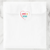Liebe ist Blindes Blindenherz Runder Aufkleber (Tasche)