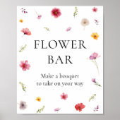 Liebe ist Blooming Brautparty Blume Bar Poster (Vorne)