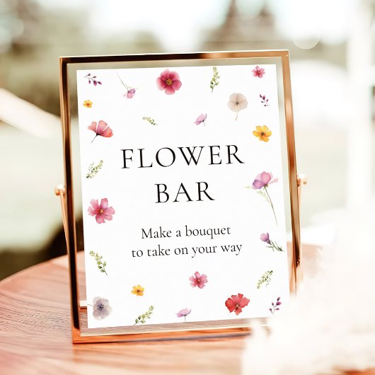 Liebe ist Blooming Brautparty Blume Bar Poster