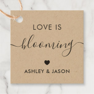 Liebe ist Blühen, Blume Geschenk Tag, Hochzeit, Kr Geschenkanhänger