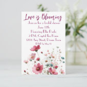 Liebe ist blühende Braut, um blutig zu sein Einladung (Stehend Vorderseite)