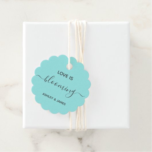 Liebe ist blühende Gastgeschenk Hochzeit oder Dusc Geschenkanhänger (Beispiel)