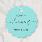 Liebe ist blühende Gastgeschenk Hochzeit oder Dusc Geschenkanhänger (Vorderseite)