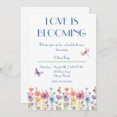 Liebe ist blühendes Brautparty Einladung (Vorne/Hinten)