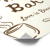 Liebe ist Brauen Brautparty Kaffee-Bar Poster (Ecke)