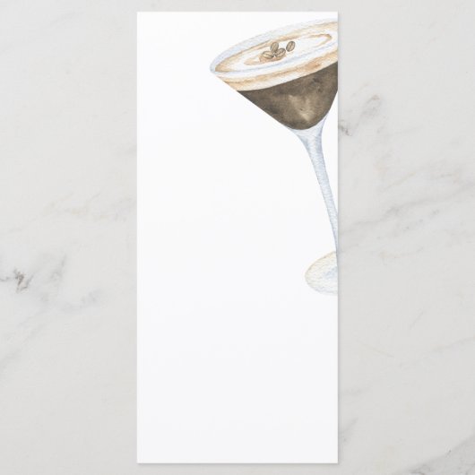 Liebe ist Brauen Brautparty Menü Menükarte (Rückseite)