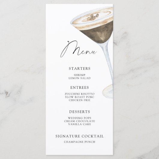 Liebe ist Brauen Brautparty Menü Menükarte (Vorderseite)