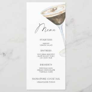 Liebe ist Brauen Brautparty Menü Menükarte