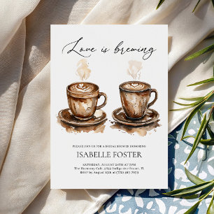 Liebe ist Brauen Coffee Rustikale Hochzeitsdusche Einladung