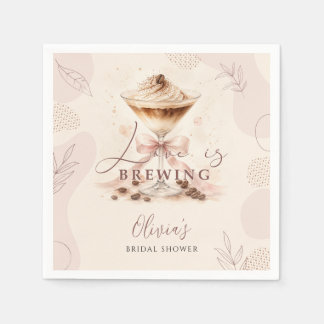 Liebe ist Brauen Coffee-Themen-Junggesellinnen-Abs Serviette