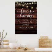 Liebe ist brauen, Hochzeit Probe Abendessen, rusti Poster (Küche)