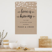 Liebe ist brauen, Hochzeit Probe Abendessen, rusti Poster (Küche)