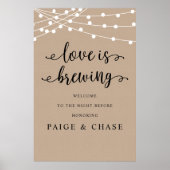 Liebe ist brauen, Hochzeit Probe Abendessen, rusti Poster (Vorne)