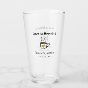 Liebe ist Brauen Kaffee Tasse Gold Herznamen