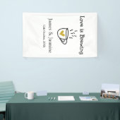 Liebe ist Brauen Kaffee Tasse Gold Herznamen Banner (Messeveranstaltung)
