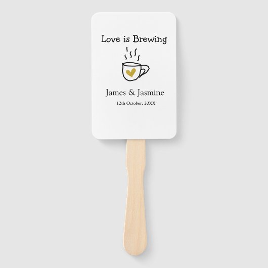 Liebe ist Brauen Kaffee Tasse Gold Herznamen Fächer (Vorderseite)