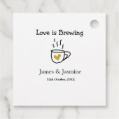 Liebe ist Brauen Kaffee Tasse Gold Herznamen Geschenkanhänger (Rückseite)