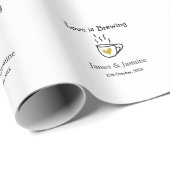 Liebe ist Brauen Kaffee Tasse Gold Herznamen Geschenkpapier (Rolleneckpunkt)