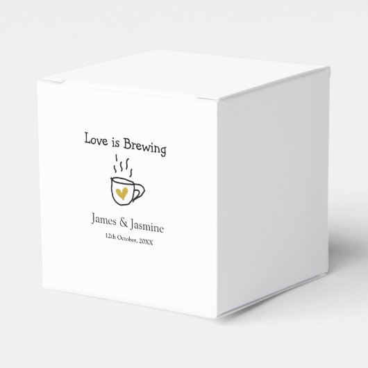 Liebe ist Brauen Kaffee Tasse Gold Herznamen Geschenkschachtel (Vorderseite)