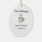 Liebe ist Brauen Kaffee Tasse Gold Herznamen Keramik Ornament (Rechts)