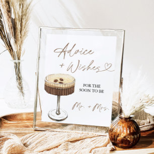 Liebe ist Brauen Martini Rat & Wünsche Schild