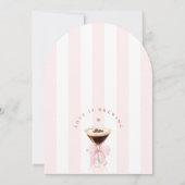 Liebe ist Brauen Rosa Schleife Junggesellinnenabsc Einladung (Rückseite)