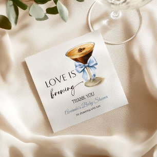 Liebe ist Brauende Blaue Kokette Bow Brautparty Serviette